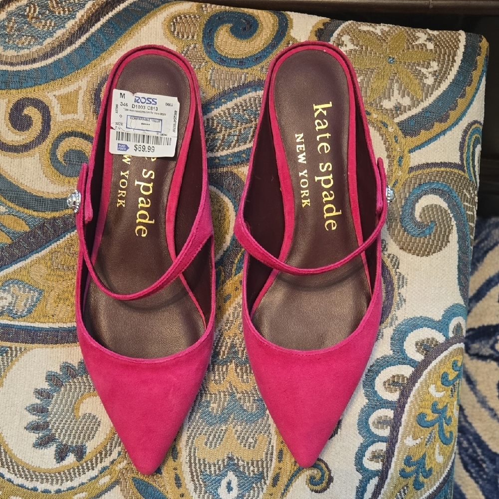 Kate Spade Pink Heels Elegant Flats - NWT